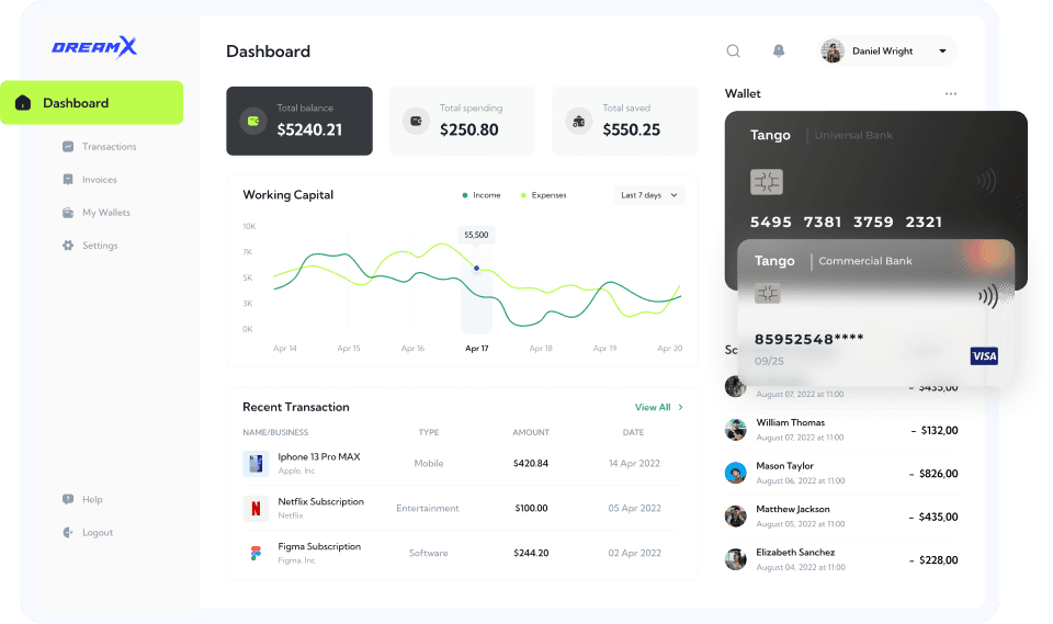 fintech ui ux design services