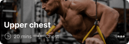 Chest workout routine displayed on a fitness app
