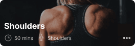 Shoulder workout routine on a fitness app