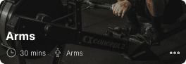 Arms workout routine on a fitness app