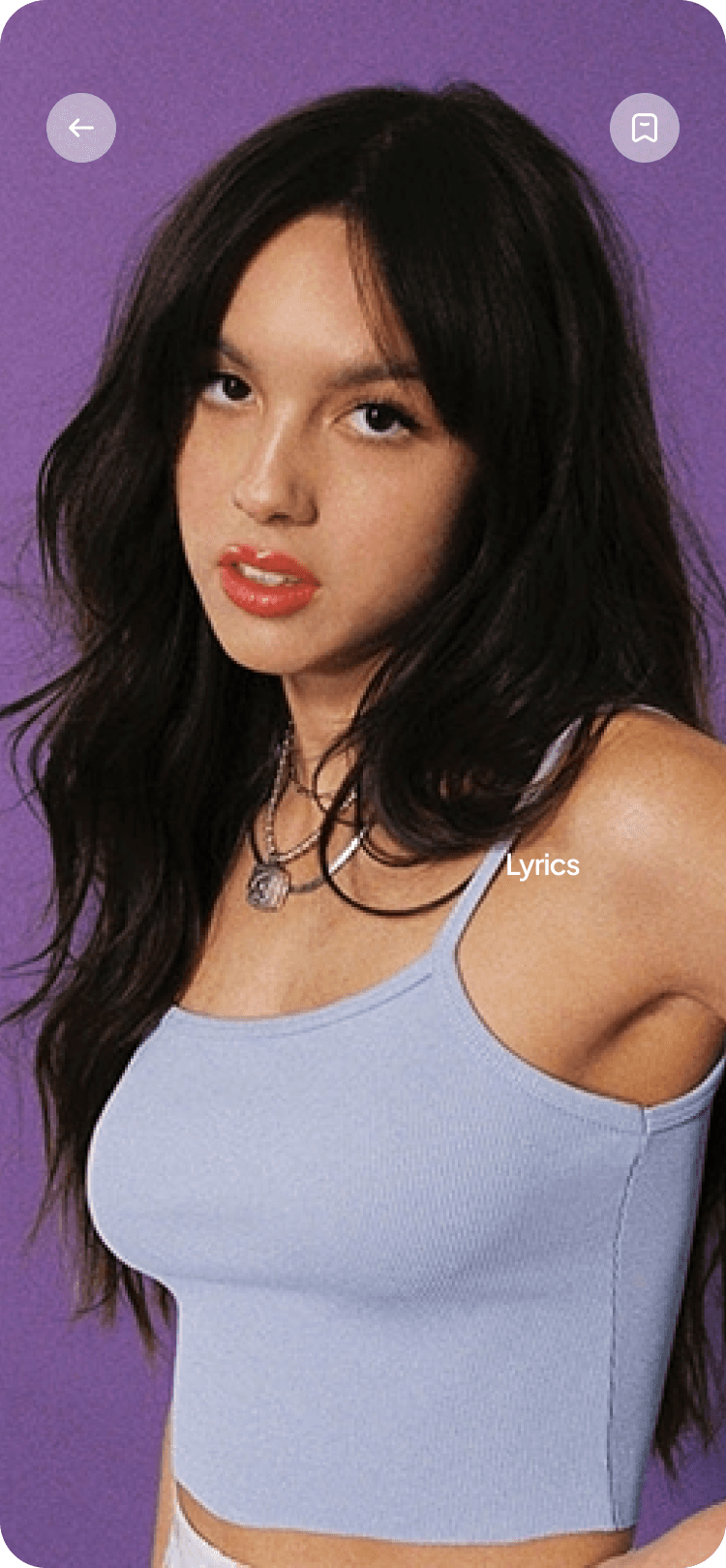 Part of music app UI design