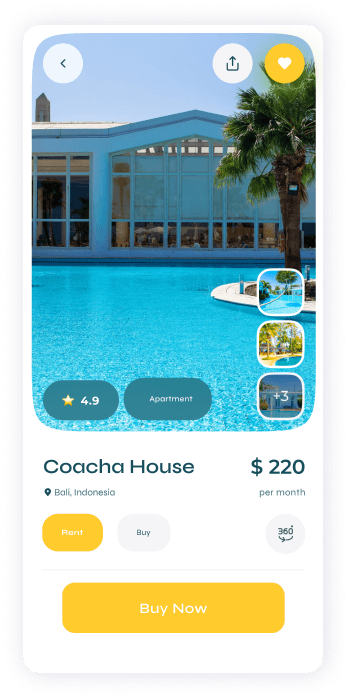 UI design of Turveyor property details page