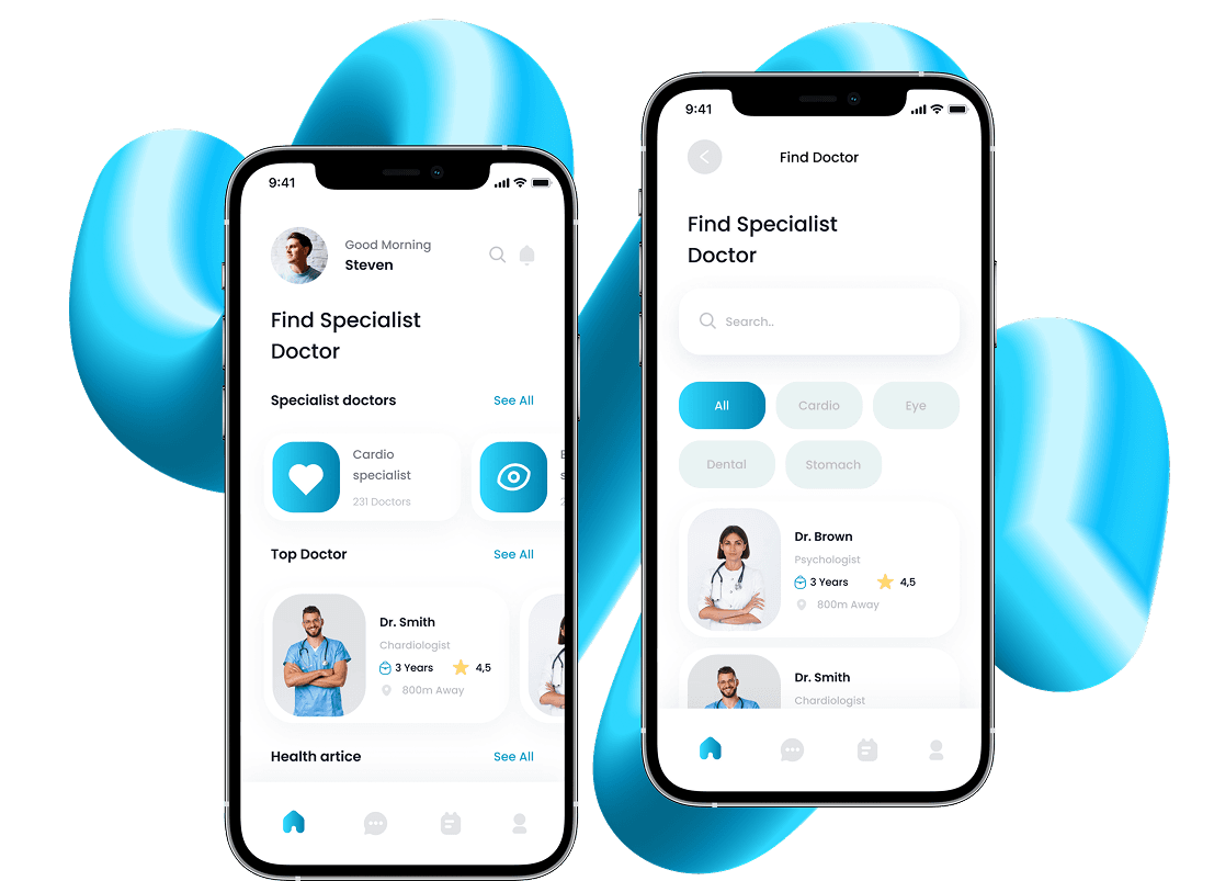 Online doctor appointment app design