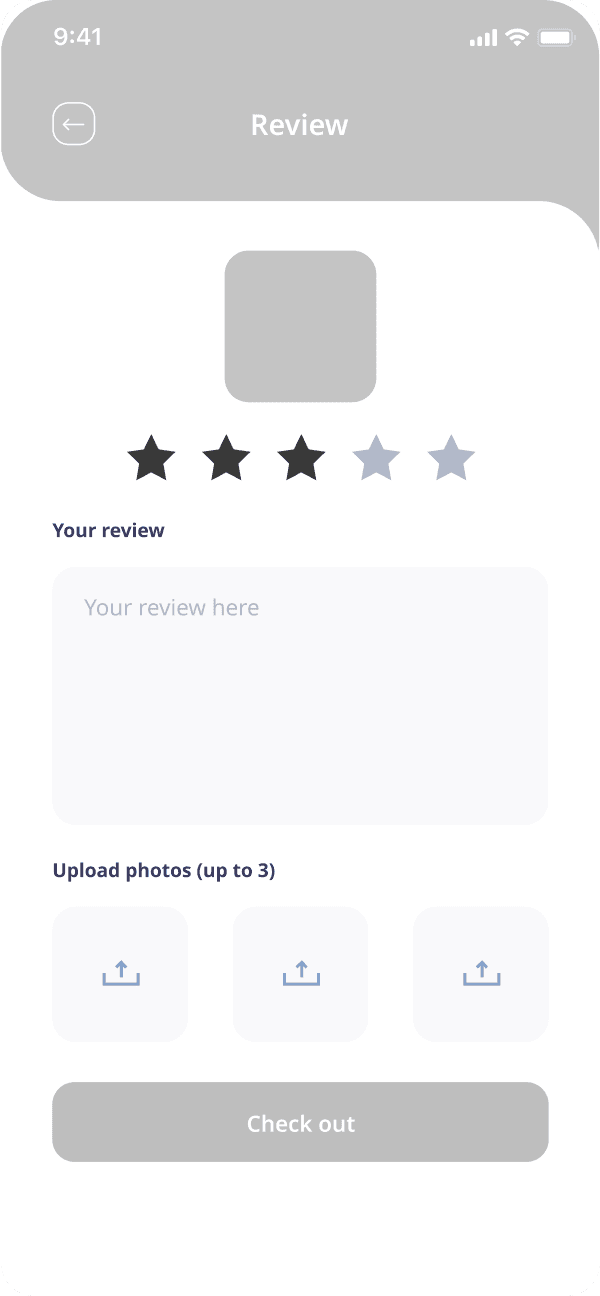 E-booking app review section