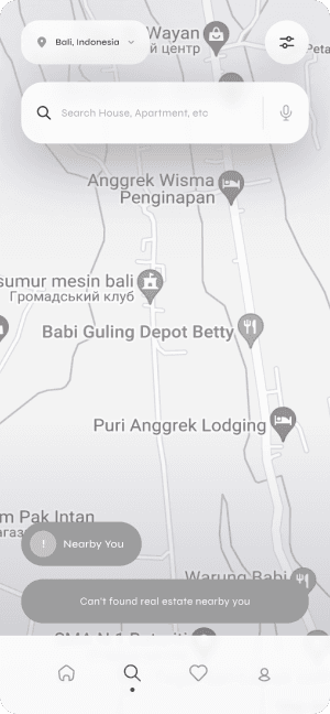 Wireframe of Turveyor map search