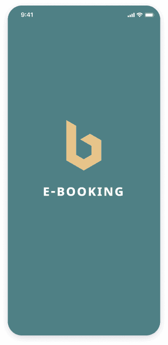 E-booking app home screen
