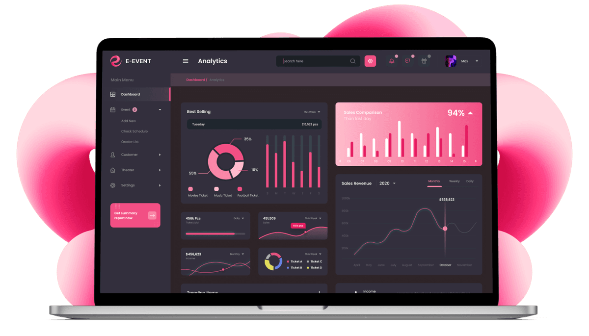 CRM software design for music event management