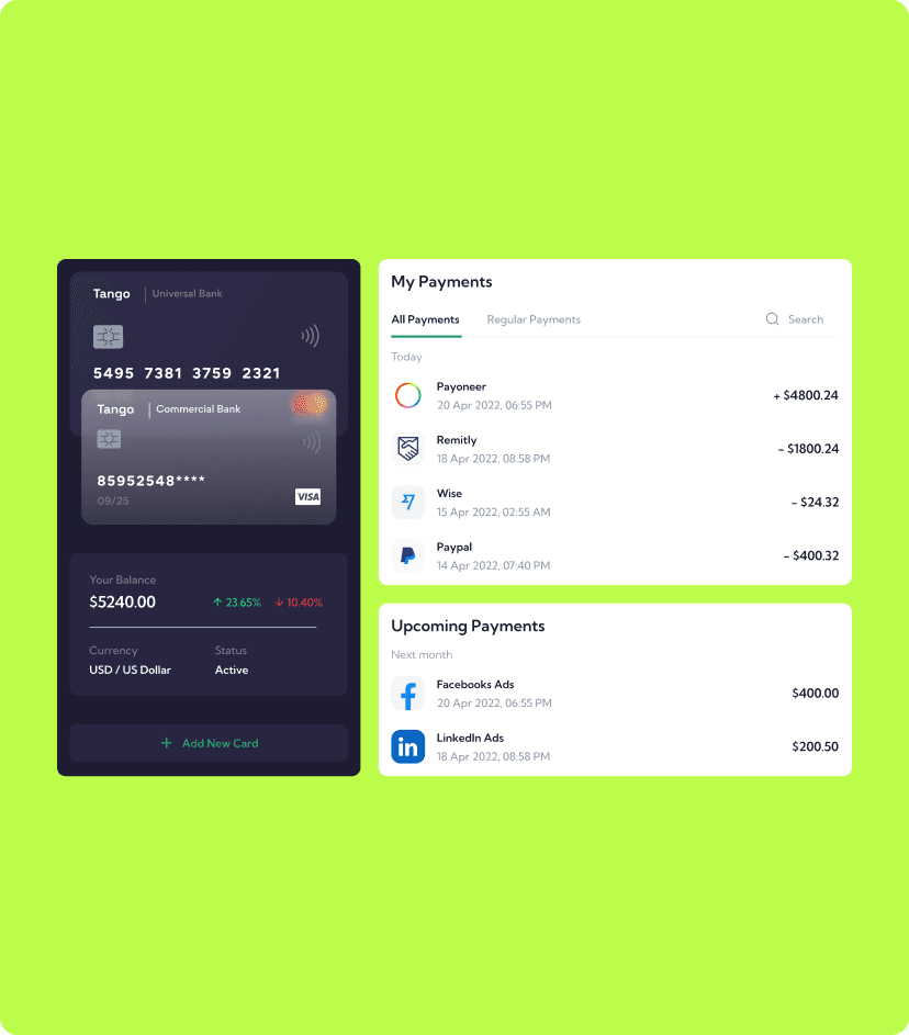 Tango wallet feature