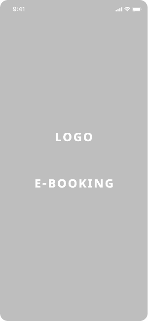 E-booking app main screen