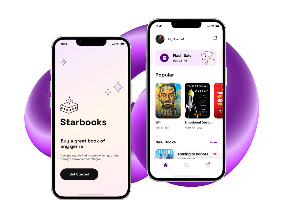 Book store mobile app design