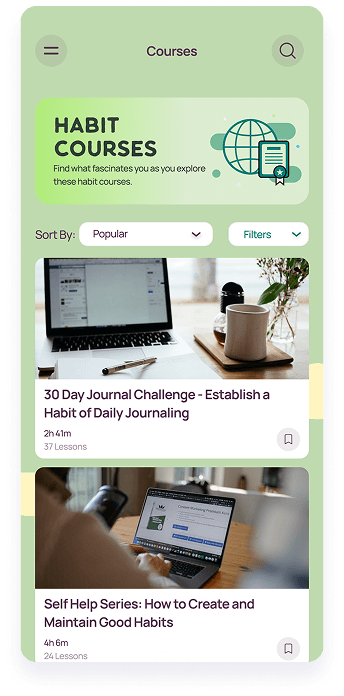 LifeBalance habit courses library