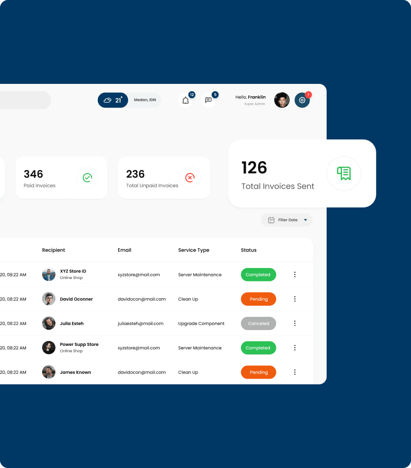 Insight CRM invoicing feature