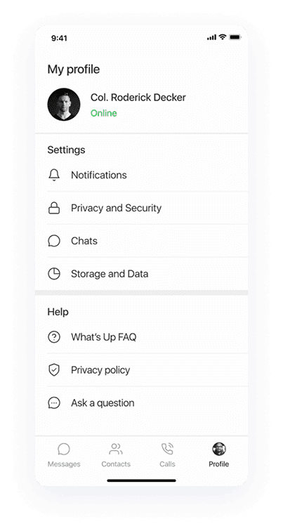 UI design of the Splash app-s profile screen