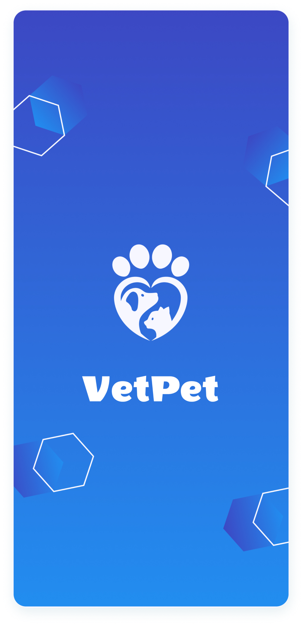  UI design of the main screen of the VetPet app 