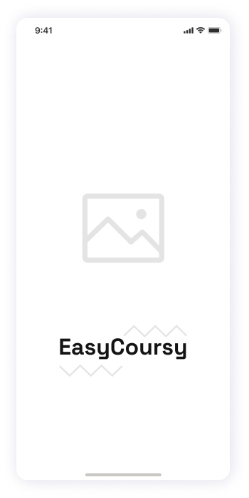 EasyCoursy app main screen wireframe