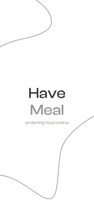  Wireframe of the Have Meal app's welcome screen