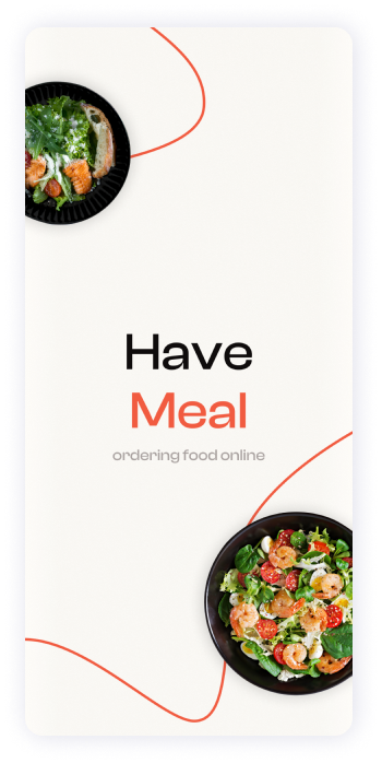 Have Meal app welcome screen UI design