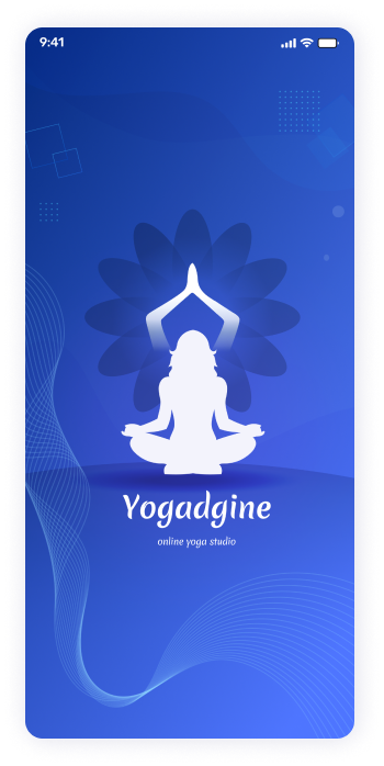 Yogadgine app splash screen design