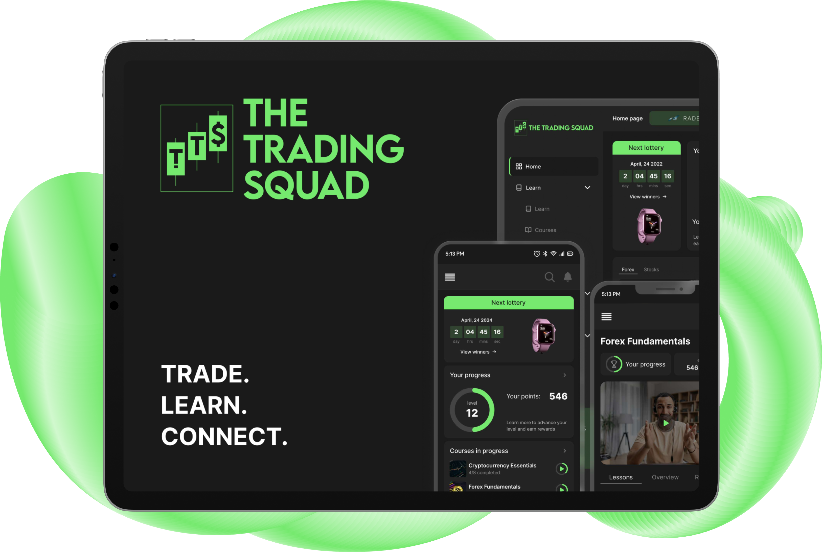 The Trading Squad pitch deck design 