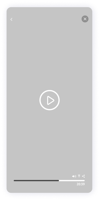 Wireframe of the Yogadgine video player screen