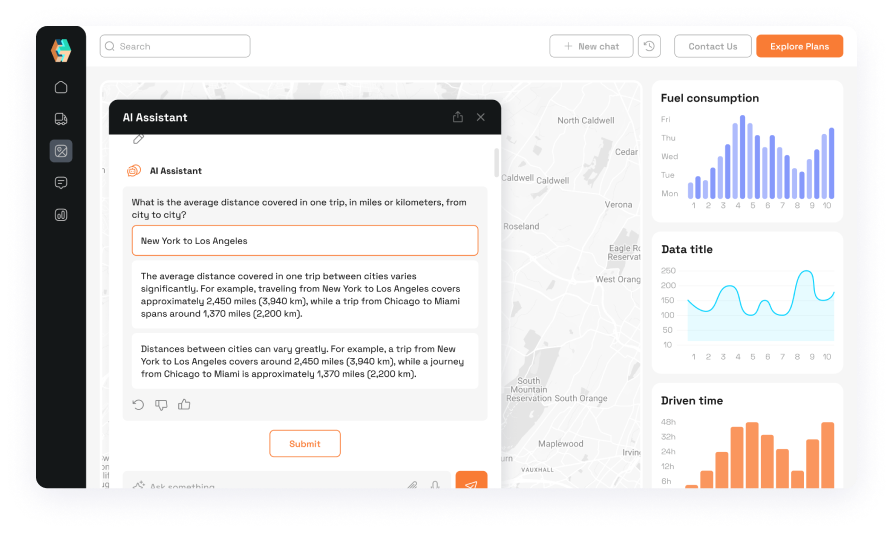 UI design of ChatBot main dashboard