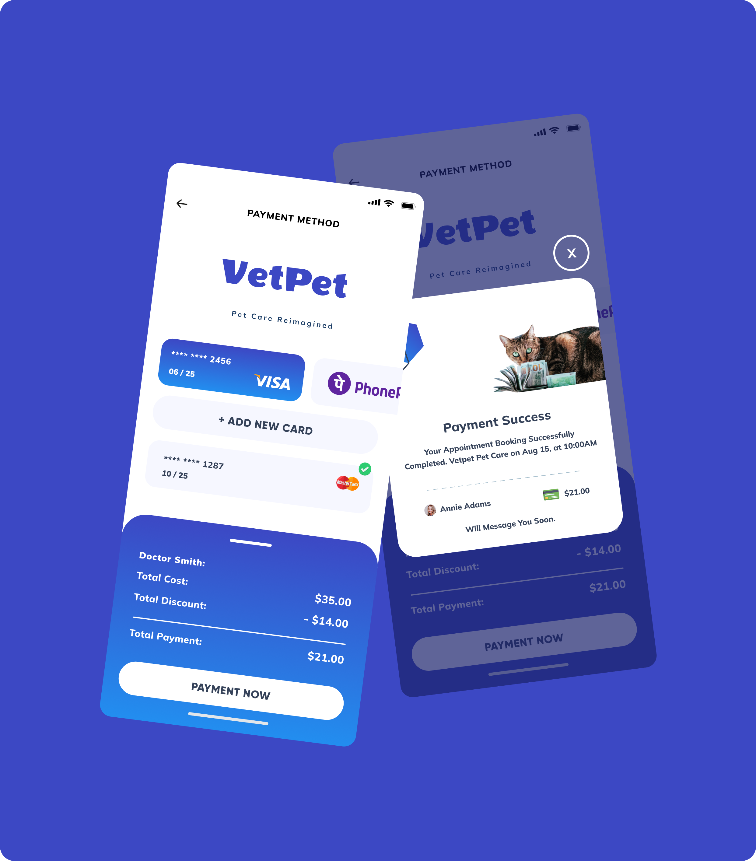  VetPet payment management feature 