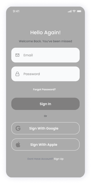  E-doctor app's login screen wireframe