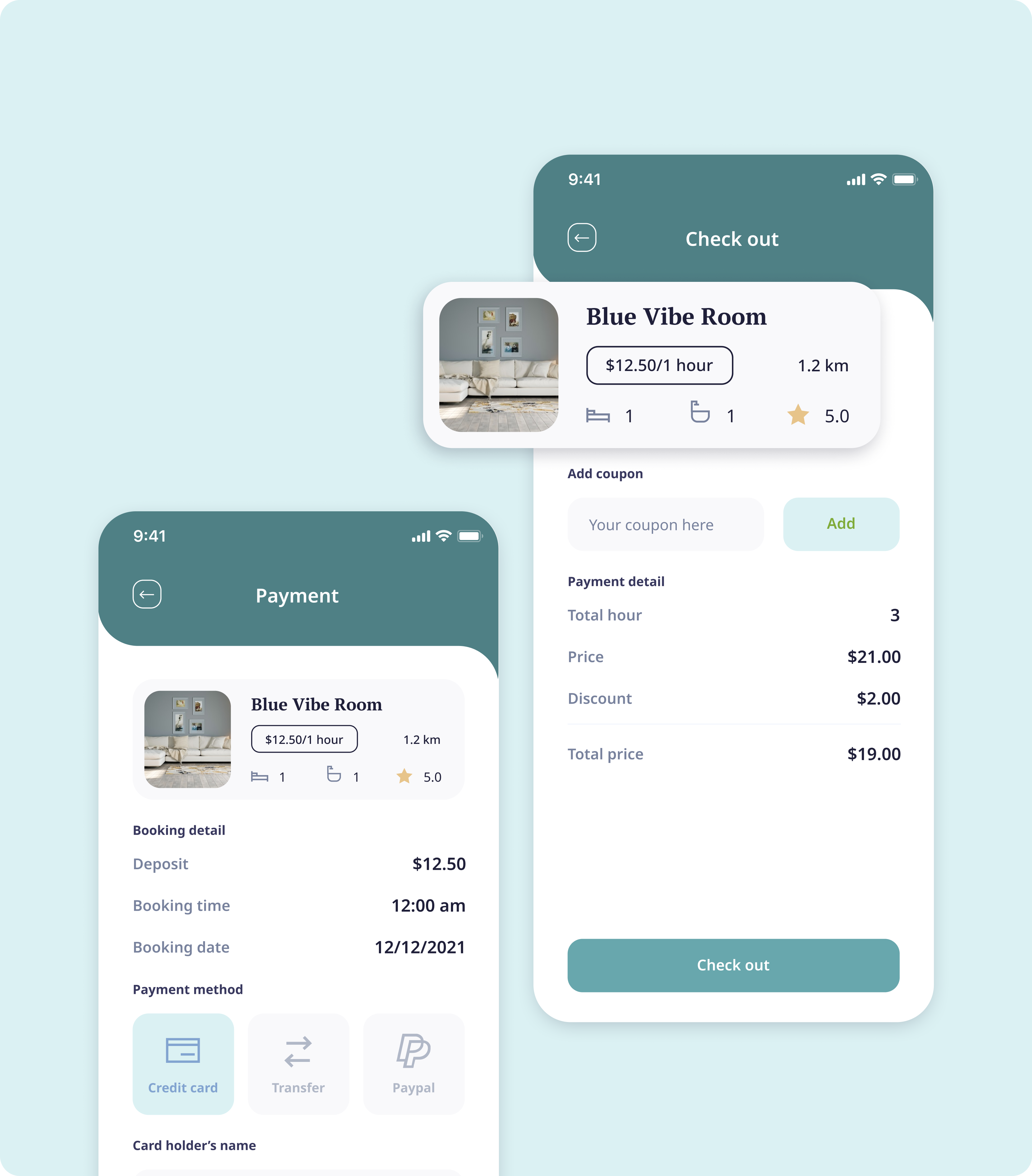  E-booking app payment feature 