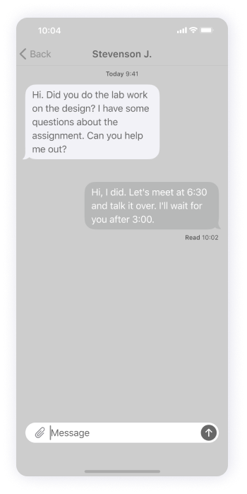   Wireframe of Splash app's chat screen 