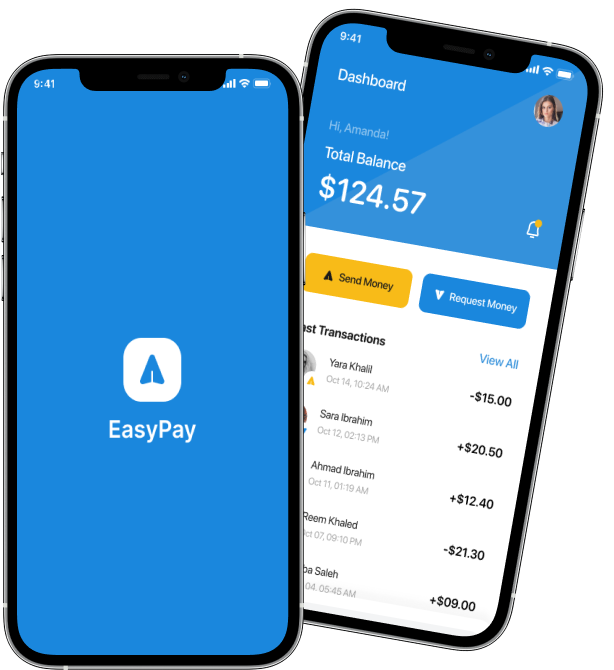 ui ux design for Easy Pay mobile application